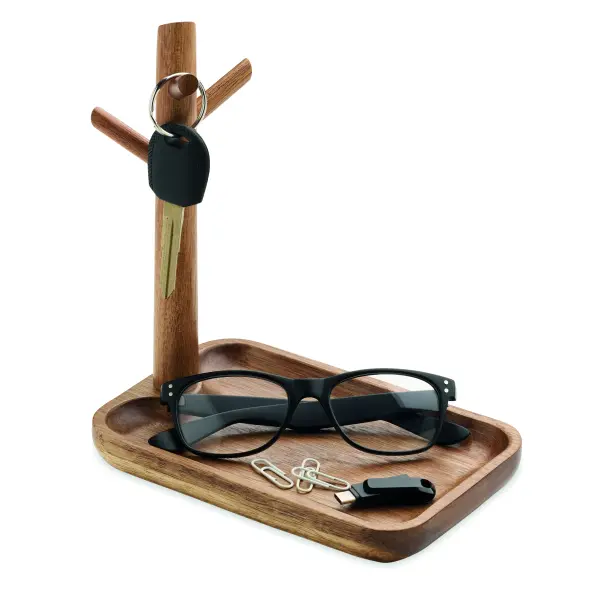 Portachiavi BRANCA in legno di acacia promozionale - Immagine 2