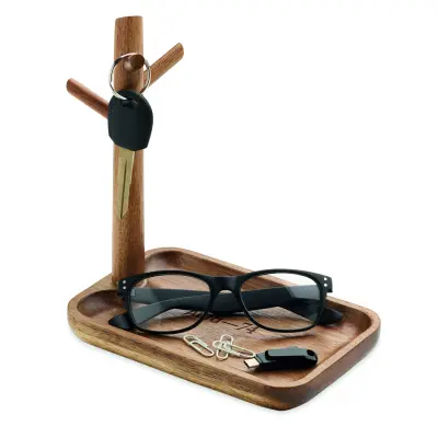 Portachiavi BRANCA in legno di acacia promozionale - Immagine 5