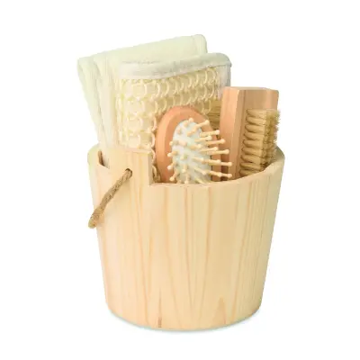 Set da bagno SELFCARE in legno e iuta personalizzato - Immagine 2