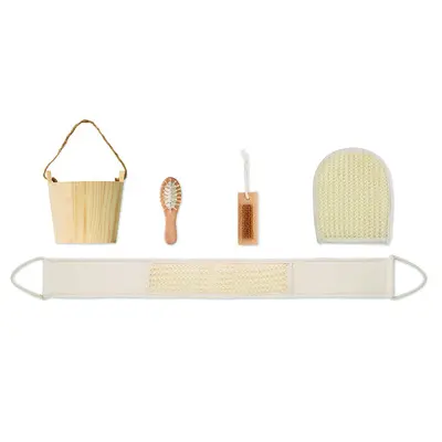 Set da bagno SELFCARE in legno e iuta personalizzato - Immagine 5