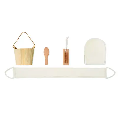 Set da bagno SELFCARE in legno e iuta personalizzato - Immagine 6