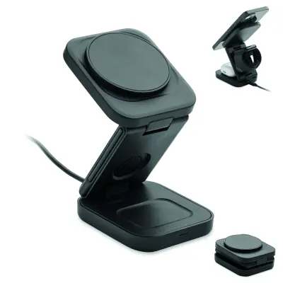 Caricatore wireless SATELIT 3 in 1 con il tuo logo - Immagine 2