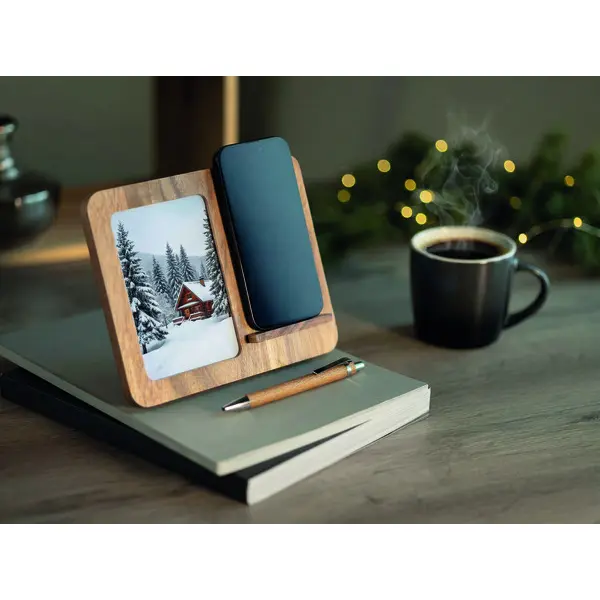 Caricatore wireless FINWOOD in legno 15 W stampa - Immagine 5