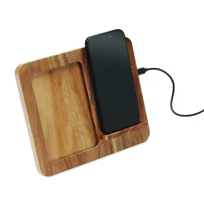 Caricatore wireless FINWOOD in legno 15 W stampa - Immagine 2