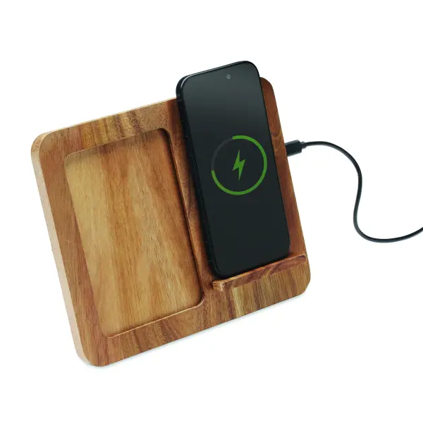Caricatore wireless FINWOOD in legno 15 W stampa - Immagine 3