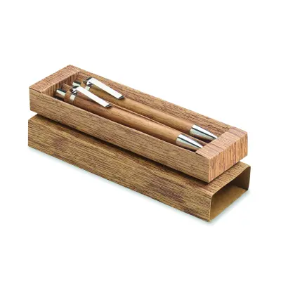 Set scrittura JAKARTA SET in legno d’acacia personalizzabile