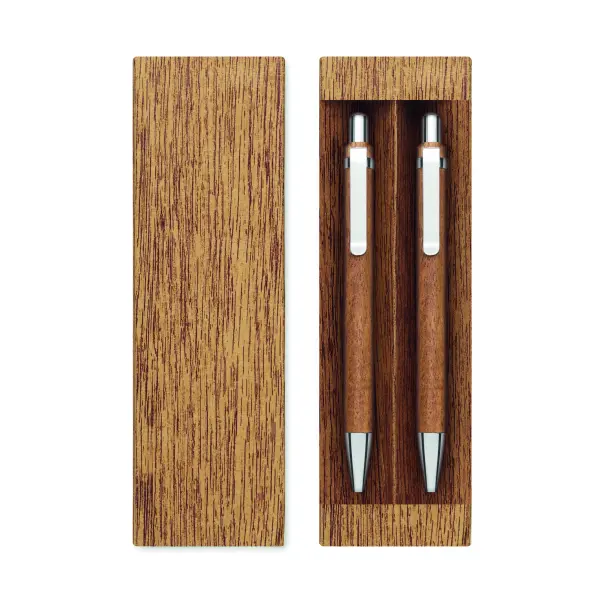 Set scrittura JAKARTA SET in legno d’acacia personalizzabile - Immagine 2