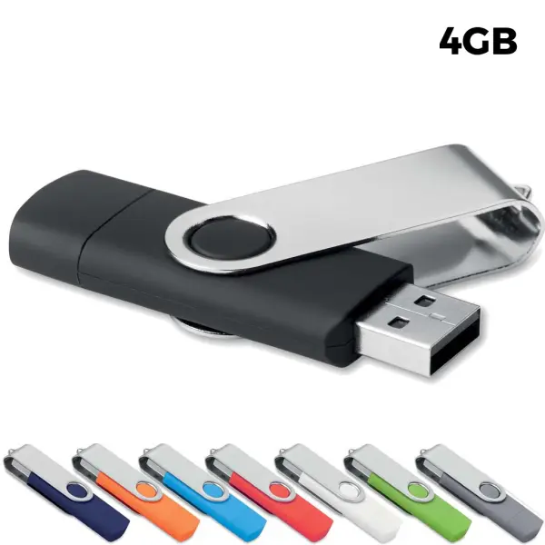 USB 4GB Chiavetta USB Personalizzabile - Twister USB-OTG - Immagine 1