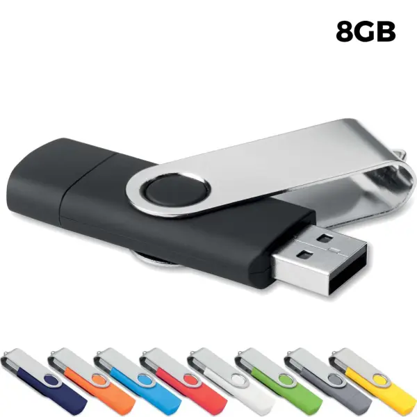 USB 8GB Flash Drive Promozionale - Twister OTG - Immagine 1