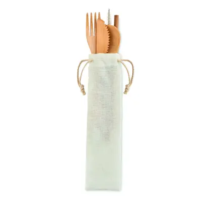 Set posate in bamboo - SETSTRAW - Immagine 2