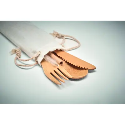 Set posate in bamboo - SETSTRAW - Immagine 3