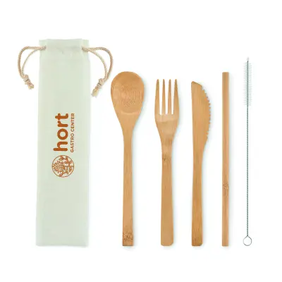 Set posate in bamboo - SETSTRAW - Immagine 5