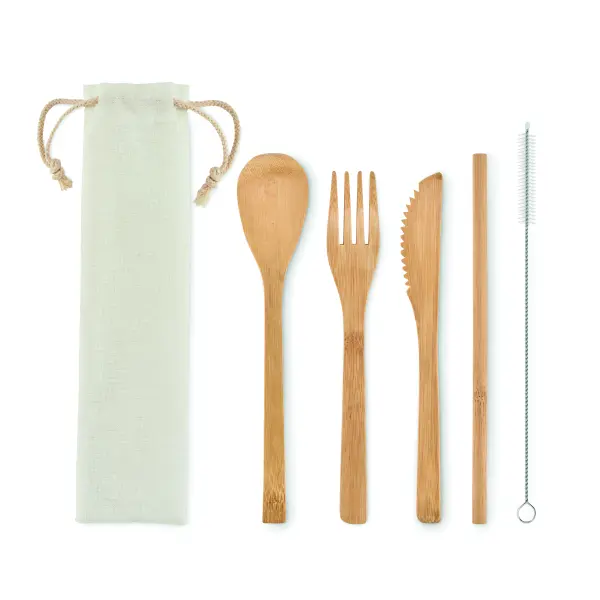 Set posate in bamboo - SETSTRAW - Immagine 4