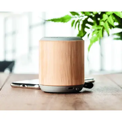 Speaker wireless RUGLI bamboo 3W personalizzata - Immagine 7