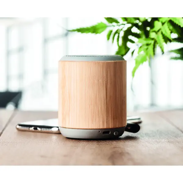 Speaker wireless RUGLI bamboo 3W personalizzata - Immagine 7