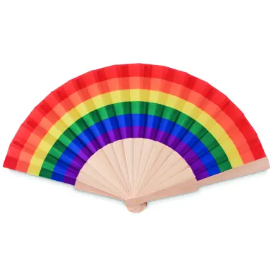Ventaglio in legno arcobaleno - BOWFAN