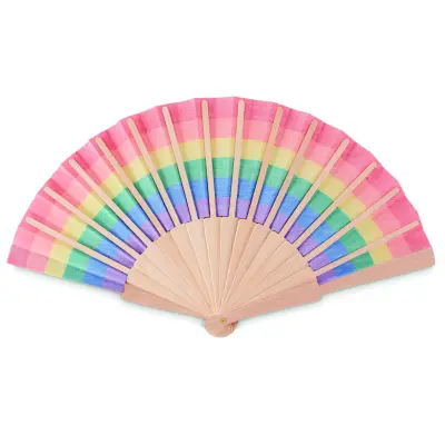 Ventaglio in legno arcobaleno - BOWFAN - Immagine 2