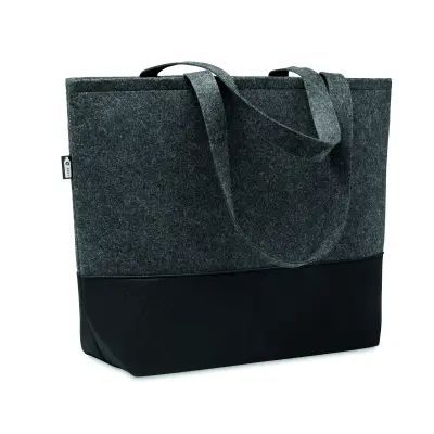 Shopper in feltro RPET - DUO INDICO - Immagine 1