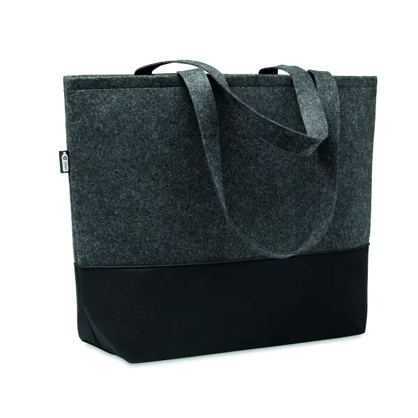 Shopper in feltro RPET - DUO INDICO - Immagine 1
