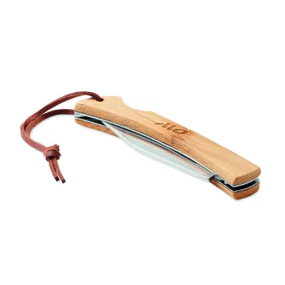 Coltello pieghevole in bamboo - MANSAN - Immagine 6