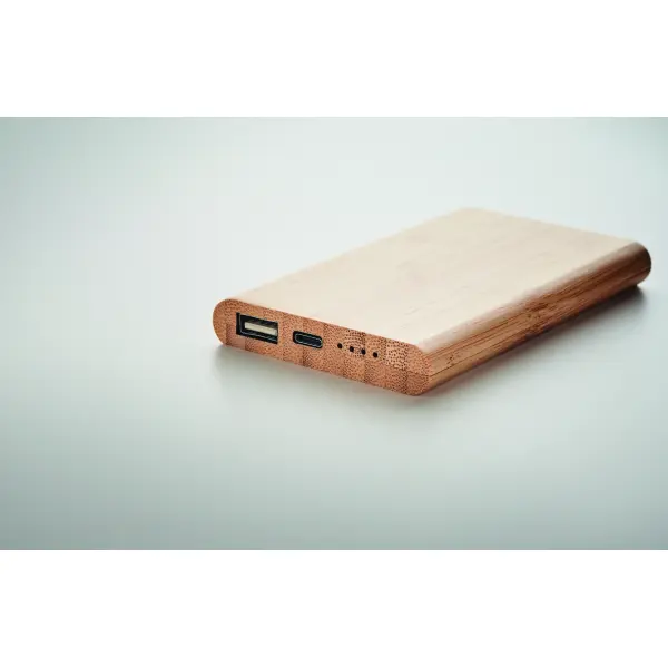 Power bank in bamboo da 4000mAh - ARENAPOWER C - Immagine 3