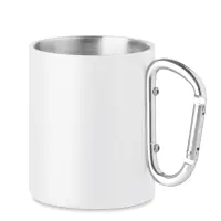 Tazza in metallo c/moschettone - 300 ml - AROM
