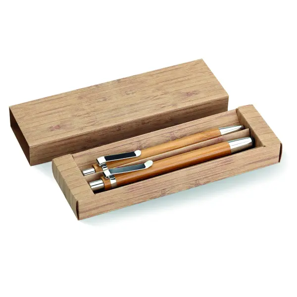 Set penna e matita in bambu - BAMBOOSET - Immagine 1