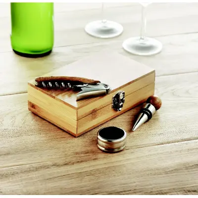 Set vino con scatola in bambu - SONOMA - Immagine 5