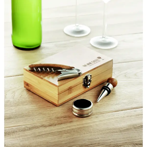 Set vino con scatola in bambu - SONOMA - Immagine 4
