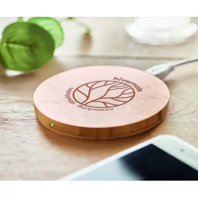 Caricatore wireless in bamboo - RUNDO - Immagine 7