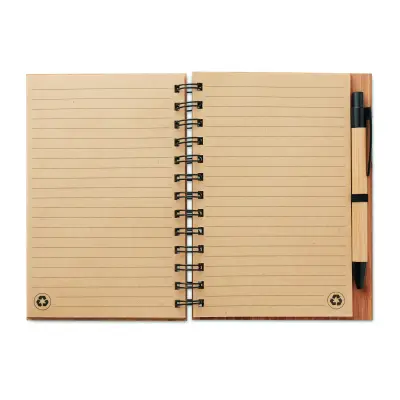 Notebook in bamboo con penna - BAMBLOC - Immagine 3