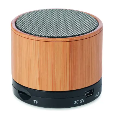 Speaker bluetooth in bamboo - 3W - ROUND BAMBOO - Immagine 3