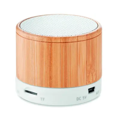 Speaker bluetooth in bamboo - 3W - ROUND BAMBOO - Immagine 8