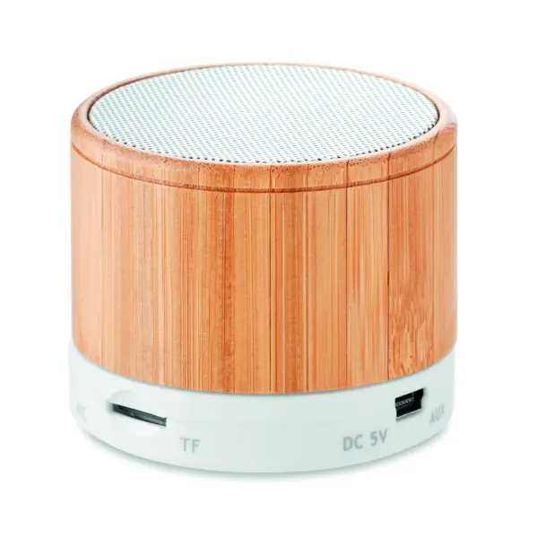 Speaker bluetooth in bamboo - 3W - ROUND BAMBOO - Immagine 8