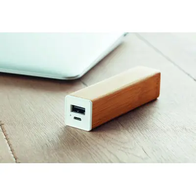 Power bank in bamboo - 2200 mAh - POWERBAM - Immagine 6