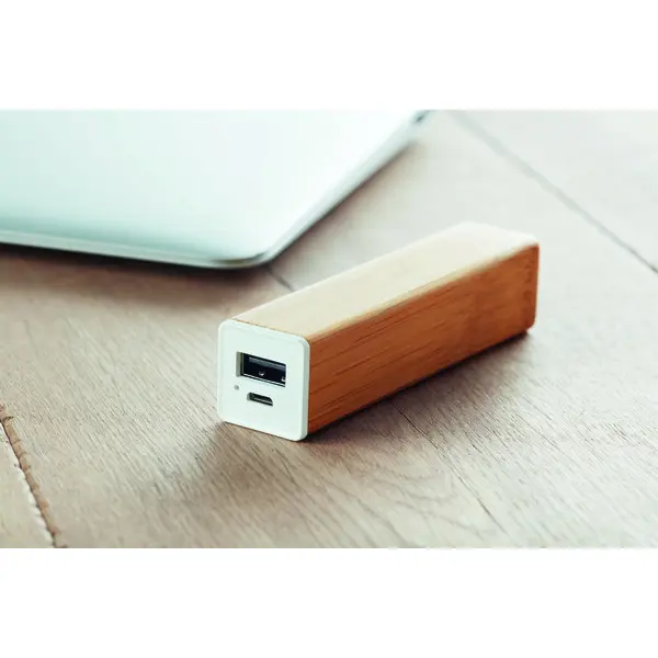 Power bank in bamboo - 2200 mAh - POWERBAM - Immagine 6