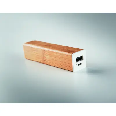 Power bank in bamboo - 2200 mAh - POWERBAM - Immagine 2