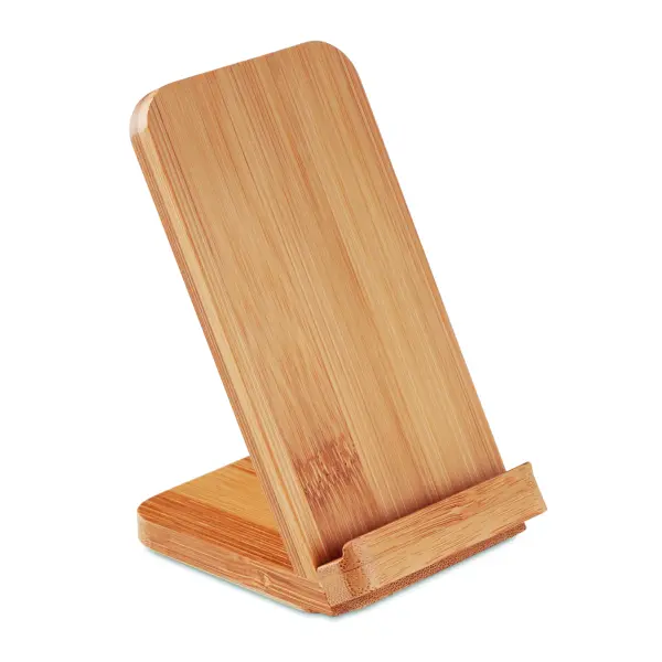 Caricatore wireless WIRESTAND in bamboo personalizzato - Immagine 2