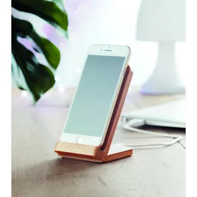 Caricatore wireless WIRESTAND in bamboo personalizzato - Immagine 7