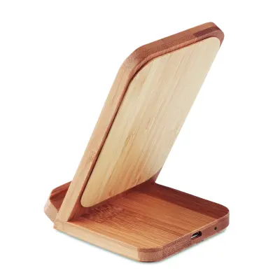 Caricatore wireless WIRESTAND in bamboo personalizzato - Immagine 3