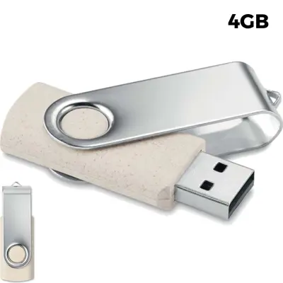 USB 4GB Flash Drive Promozionale - Twister Paglia