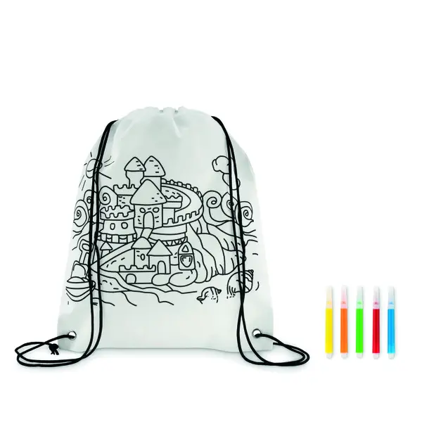 Sacca da colorare in non woven  - CARRYDRAW - Immagine 2