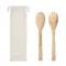Set utensili insalata MAYEN SET bamboo personalizzato - Anteprima 1