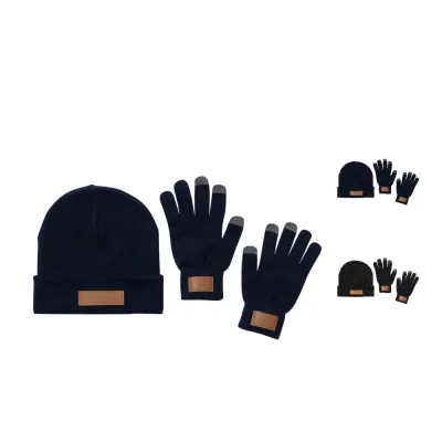 Set cappello e guanti PASHEN in acrilico con stampa del tuo logo