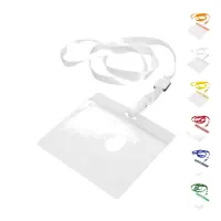 Lanyard porta badge BALLEK in poliestere promozionale con moschettone