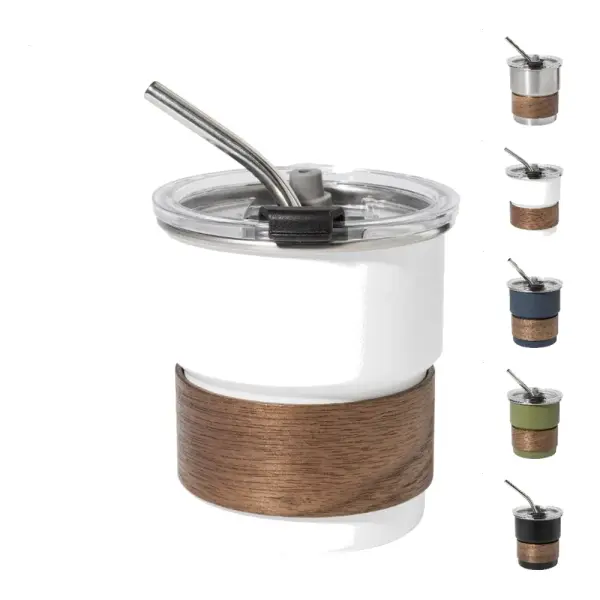 Bicchiere in acciao riciclato personalizzabile WAFFEE - Immagine 1