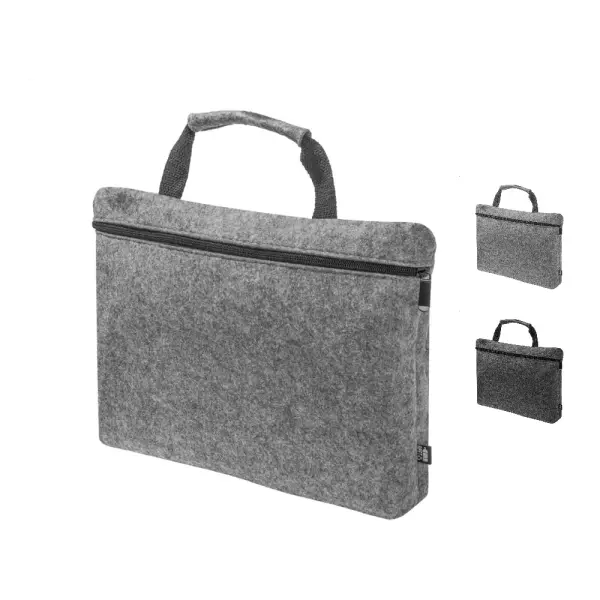 Borsa porta computer in rPET personalizzabile REFELT LAPTOP - Immagine 1