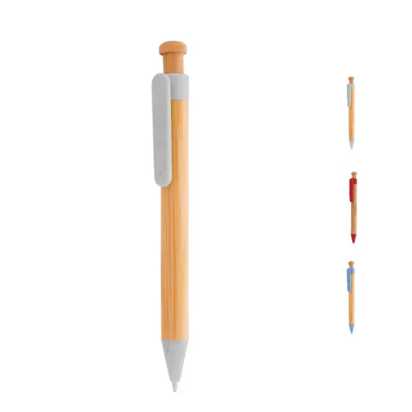 Penna a sfera LOOKY in bambù personalizzata con logo - Immagine 1