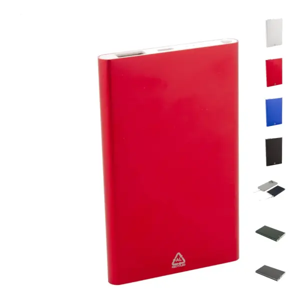Powerbank 4000 mAh RALUFOUR in alluminio riciclato personalizzabile - Immagine 1