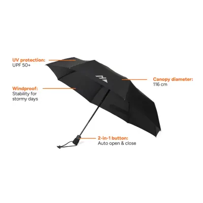Ombrello automatico 23" NORDIC DRIFT rPET UPF 50+ - Immagine 1